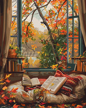 Cargar imagen en el visor de la galería, Diamond Painting - Lectura acogedora de otoño