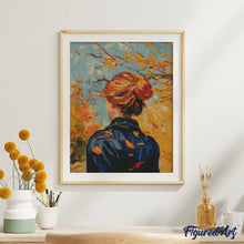 Cargar imagen en el visor de la galería, Diamond Painting - Dama otoñal inspirada en Van Gogh