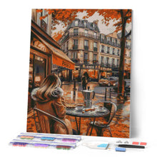 Cargar imagen en el visor de la galería, Diamond Painting - Momento de café en otoño
