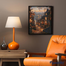 Cargar imagen en el visor de la galería, Diamond Painting - Calle otoñal en el casco antiguo 40x50cm con bastidor montado