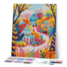 Cargar imagen en el visor de la galería, Diamond Painting - Casas coloridas de otoño
