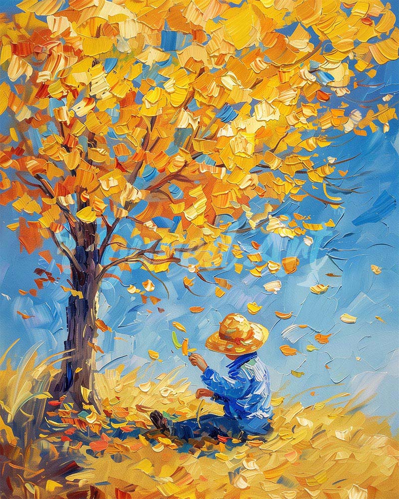 Diamond Painting - Niño de otoño inspirado en Van Gogh