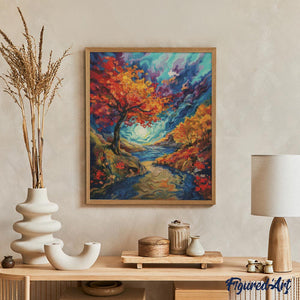 Diamond Painting - Otoño surrealista inspirado en Van Gogh