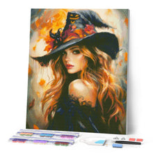 Cargar imagen en el visor de la galería, Diamond Painting - La bruja bonita 40x50cm con bastidor montado
