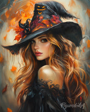 Cargar imagen en el visor de la galería, Diamond Painting - Diamond Painting - La bruja bonita 40x50cm con bastidor montado