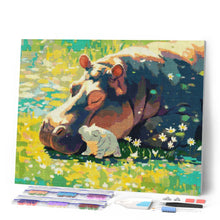Cargar imagen en el visor de la galería, Diamond Painting - Bebé Hipopótamo y Mamá