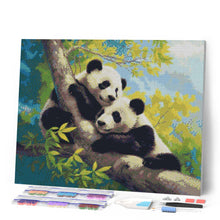 Cargar imagen en el visor de la galería, Diamond Painting - Pandas en una Rama