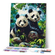Cargar imagen en el visor de la galería, Diamond Painting - Gemelos de Panda Gigante