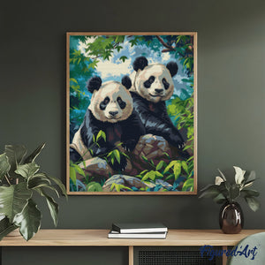 Diamond Painting - Gemelos de Panda Gigante