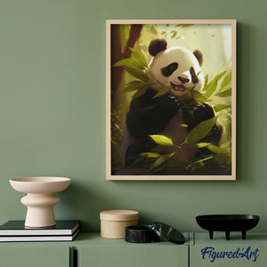 Diamond Painting - Panda Mordisqueando