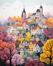 Cargar imagen en el visor de la galería, Diamond Painting - Pueblo de Ensueño Violeta