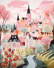 Cargar imagen en el visor de la galería, Diamond Painting - Pueblo de Ensueño Rosa