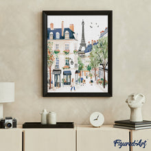 Cargar imagen en el visor de la galería, Diamond Painting - Calle de París en Acuarela