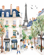 Cargar imagen en el visor de la galería, Diamond Painting - Calle de París en Acuarela