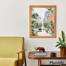 Cargar imagen en el visor de la galería, Diamond Painting - Bulevar de Ciudad en Acuarela