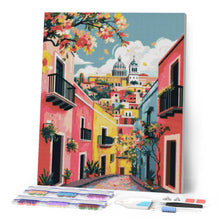 Cargar imagen en el visor de la galería, Diamond Painting - Callejón Mediterráneo Vivo