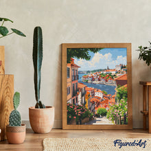 Cargar imagen en el visor de la galería, Diamond Painting - Vista al Río de Oporto
