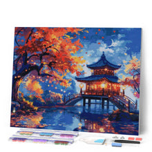 Cargar imagen en el visor de la galería, Diamond Painting - Pagoda en una Noche de Otoño