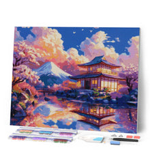 Cargar imagen en el visor de la galería, Diamond Painting - Vista del Templo con el Monte Fuji