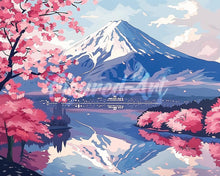 Cargar imagen en el visor de la galería, Diamond Painting - Diamond Painting - Monte Fuji y Lago de Sakura 40x50cm con bastidor montado