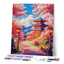 Cargar imagen en el visor de la galería, Diamond Painting - Camino de Sakura hacia la Pagoda