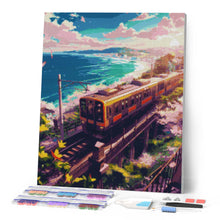 Cargar imagen en el visor de la galería, Diamond Painting - Ferrocarril de Sakura junto al Océano