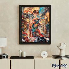 Cargar imagen en el visor de la galería, Diamond Painting - Chica con Kimono en el Festival de Faroles 40x50cm con bastidor montado