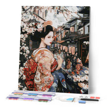 Cargar imagen en el visor de la galería, Diamond Painting - Geisha en una Calle Vintage