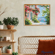 Cargar imagen en el visor de la galería, Diamond Painting - Villa Rosada frente a la Playa