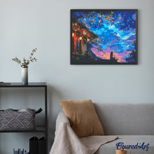 Cargar imagen en el visor de la galería, Diamond Painting - Vista Nocturna con Farol