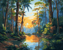 Cargar imagen en el visor de la galería, Diamond Painting - Lago de la Selva Tropical