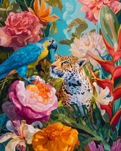 Cargar imagen en el visor de la galería, Diamond Painting - Loro y Leopardo
