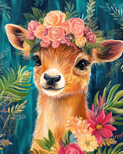 Cargar imagen en el visor de la galería, Diamond Painting - Cervatillo de Flores