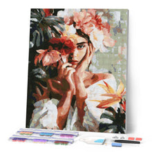 Cargar imagen en el visor de la galería, Diamond Painting - Retrato de Niña de las Flores