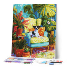 Cargar imagen en el visor de la galería, Diamond Painting - Rincón de Plantas con Perro