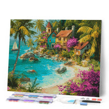 Cargar imagen en el visor de la galería, Diamond Painting - Aldea Tropical junto al Mar
