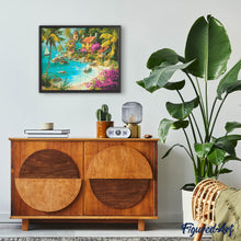Cargar imagen en el visor de la galería, Diamond Painting - Aldea Tropical junto al Mar