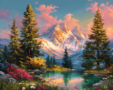 Cargar imagen en el visor de la galería, Diamond Painting - Resplandor Alpino al Atardecer
