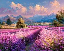 Cargar imagen en el visor de la galería, Diamond Painting - Campos de Lavanda al Anochecer