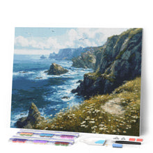 Cargar imagen en el visor de la galería, Diamond Painting - Pradera Florida en el Acantilado