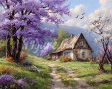 Cargar imagen en el visor de la galería, Diamond Painting - Cabaña en la Avenida de los Jacarandas