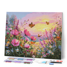 Cargar imagen en el visor de la galería, Diamond Painting - Atardecer entre Flores Silvestres