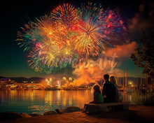Cargar imagen en el visor de la galería, Diamond Painting - Familia y Fuegos Artificiales