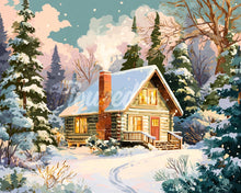 Cargar imagen en el visor de la galería, Diamond Painting - Cabaña de Invierno