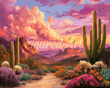 Cargar imagen en el visor de la galería, Diamond Painting - Valle de Cactus al Atardecer