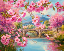 Cargar imagen en el visor de la galería, Diamond Painting - Puente de Cerezos en Flor