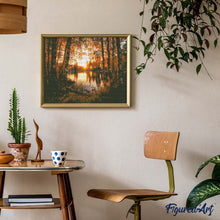 Cargar imagen en el visor de la galería, Diamond Painting - Lago de Abedules Dorados