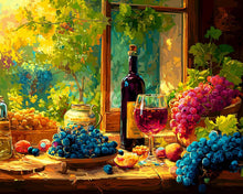 Cargar imagen en el visor de la galería, Diamond Painting - Botella de Vino y Uvas