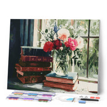Cargar imagen en el visor de la galería, Diamond Painting - Libros Antiguos y Flores