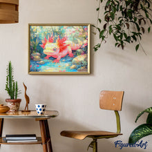 Cargar imagen en el visor de la galería, Diamond Painting - Axolotl Tomando el Sol